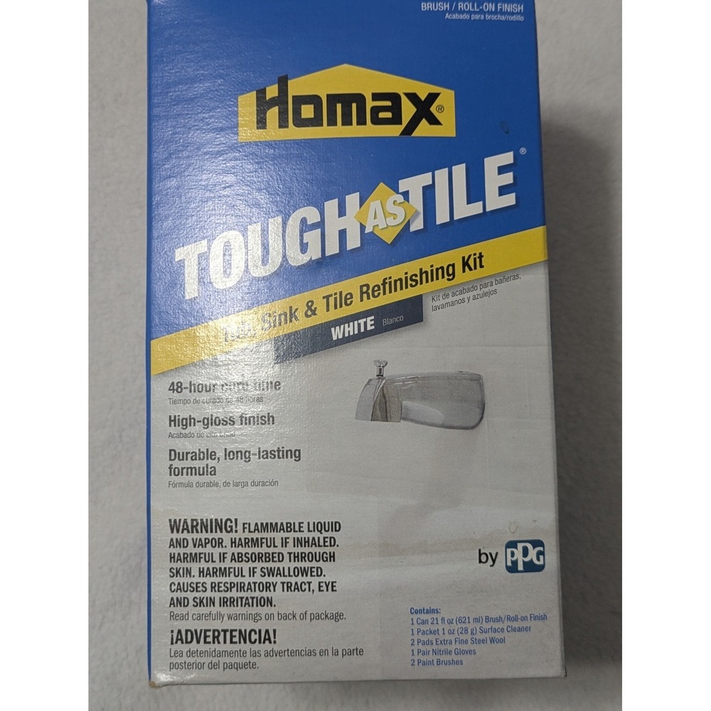 HOMAX 3157 TOUGH AS‎ TILE TUB & TILE EPOXY PAINT SPRAY ON FINISH KIT WHITE